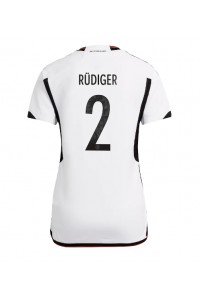 Fotbalové Dres Německo Antonio Rudiger #2 Dámské Domácí Oblečení MS 2022 Krátký Rukáv